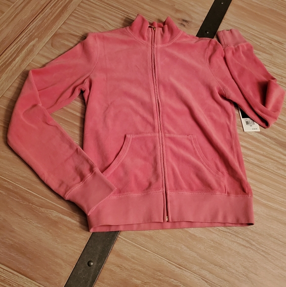 JUICY COUTURE FRZN STRAWBERRY FAIRFAX VELOUR HOODI - Picture 2 of 4
